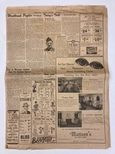 May 24 1945 Worcester Gazette WWII Vintage Newspaper with Comics & Ads picture