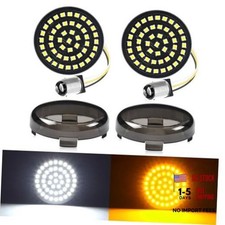 New 1157 LED Motorcycle Front Turn Signals Bulbs 2 Inch Bullet Lights with picture