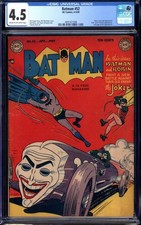 BATMAN #52 CGC 4.5 CR/OW PAGES // JOKER CAR COVER DC COMICS 1949 picture