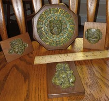 Vintage Aztec Figure Wall Hangings lot Mexico Arte Azteca picture