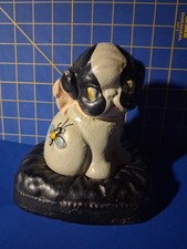 Hubley Vintage Cast Iron Puppo Dog Coin Bank Fido Boston Terrier Repro picture