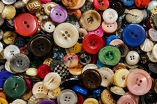200pc Vintage Sewing Buttons Lot Assorted Sizes Colors picture