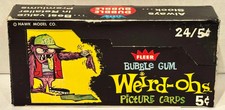 1965 Fleer Weird-ohs Baseball Vintage Wax Trading Card Box Full 24 Packs picture