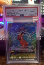 2024 ONE PIECE OP08 #109 STRAW HAT TREASURE RARE MONKEY D. LUFFY PSA GEM MINT 10 picture
