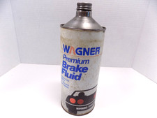 VTG WAGNER Heavy Duty DOT3 BRAKE FLUID Metal Can 1 Qt EMPTY Chesterfield MO USA picture
