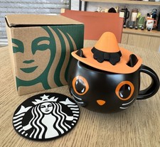 2020 Limited China Starbucks Halloween Black Cat Coffee Mug Cover Coaster Gift picture