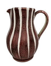 Vintage MCM DENBY Stoneware Made in England Hazlewood Striped Pitcher picture