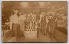 Interior General Store Grandpa Canned Goods Men Crutches RPPC picture