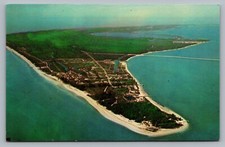 Sanibel Island FL Aerial New Bridge Causeway To Mainland Florida Postcard Vtg F6 picture