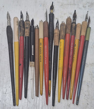 Lot of Vintage Dip Pen Nib Holders Antique Calligraphy Wood/Plastic Artist picture