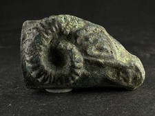 ANCIENT ROMAN BRONZE RAM HEAD SW0RD DAGG3R POMMEL - CIRCA 100-300 AD picture
