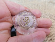 Vtg Genuine Bohemian Crystal Chandelier Pull Hang ID Tag Czechoslovakia picture