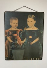 Rare 20th Century Henry Ford Two Children of the Torrey Family wooden Plaque 23” picture