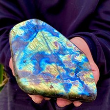 1.91LB Natural Labradorite Quartz Crystal Freeform Mineral Specimen Healing picture