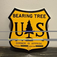 Rare Vintage Metal US Forestry Service Tree Sign Tree Badge Never Hung NOS picture