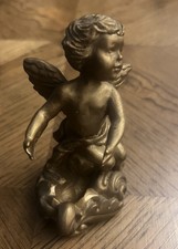 Mini Cherub Angel Golden Tone Figurine picture
