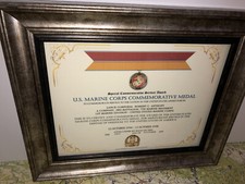 SCSA - UNITED STATES MARINE CORPS COMMEMORATIVE MEDAL CERTIFICATE ~ Type 1 picture
