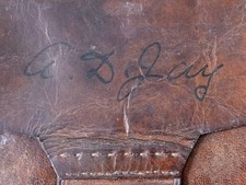 Antique 19th Century Folding Leather Wallet Billfold Men’s Pocketbook Jay Family picture