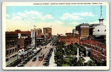 Franklin Street Looking North Court House Square Tampa Florida Postcard PC369 picture