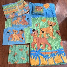 Vintage 1990s Lion King 2 Simbas Pride 9 Pc Bedding Set Double Bed Comforter  picture