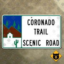 Arizona Coronado Trail Scenic Road highway sign US Route 191 666 14x8 picture