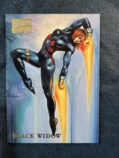 1996 Fleer SkyBox Marvel Masterpieces Black Widow #5 Base Trading Card Boris Art picture