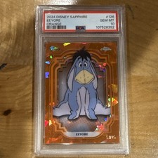 2024 Topps Chrome Disney Orange Refractor #126 Eeyore 7/25 PSA 10 GEM MINT picture