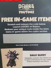Youtooz DOORS Sally Buddy Redeemable In-Game Item Code Card (English) picture