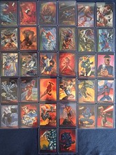 1995 Lot of 32 Marvel Fleer Cards Spider-Man Iron Man Captain America Carnage picture