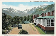 Postcard CO: Brinwood Hotel, Estes Park, Colorado, Linen 1940's picture