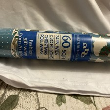 Vintage 90’s Artfaire Christmas Goose Wrapping Paper Cottage GrannyCore Rare   picture