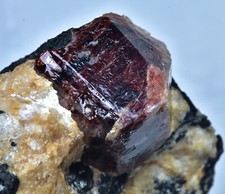 WOW 126 Gram Natural Fluorescent Terminated Deep Red Zircon Crystal Specimen picture