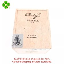 Davidoff Grand Cru No. 5 Empty Wood Cigar Box 4.5