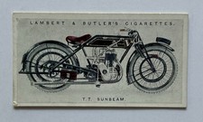 Lambert & Butler Motor Cycles No. 46 T.T. Sunbeam Racing Tobacco Card CC26 picture