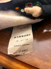 Vintage Harrods Buenos Aires Argentina Criolla Felt Folk Dolls Pair 9” Tagged picture