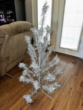 Vintage 1960s 4ft Christmas Aluminum Tinsel Tree  picture