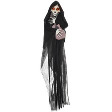 Guitar-playing Grim Reaper Outdoor Halloween Decoration Animatronic picture