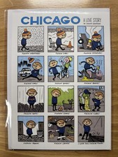 Chicago A Love Story Postcard By Johnny Sampson Funny Rare New Art Artwork picture