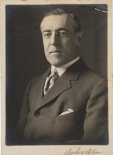 WOODROW WILSON Signed HARRIS & EWING Studio Portrait Frent Collection Autograph picture