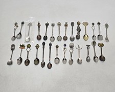 Lot of 27 Miniature Decorative Souvenir Spoons collectible States Cities picture