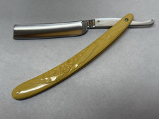Rare USA J R Torrey Co 5/8 Straight Razor Mother of Pearl Inlay Over Tang & Tail picture