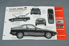 1978-1982 PORSCHE 924 TURBO (1980) Car SHEET BROCHURE PHOTO BOOKLET picture