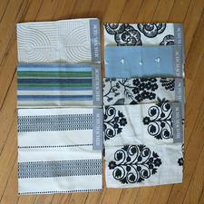 New SCHUMACHER Fabric Samples Floral Striped Square Embroiderered Lot Of 7 picture