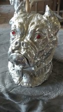 Vintage Arthur Court  Bulldog Ice Bucket Wine Cooler Cookie Jar picture