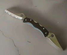 Spyderco Mini Dyad C39P&S Knife. Rare 1990's Vintage Pocket Clip Folder Knife picture