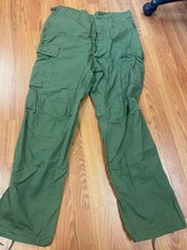 VINTAGE US ARMY TROPICAL COMBAT TROUSERS 1967 VIETNAM LARGE SHORT picture