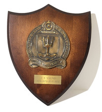 US Naval War College RI Military Presentation Crest Trident Plaque NAMED USN CDR picture