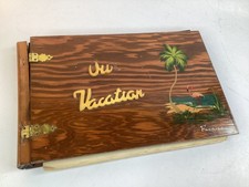 Vintage Found Photo Album w/Snapshots Family 1940’s Vacation Florida wood (k3) picture