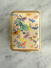 Halcyon Days Butterflies Enamel Box Rectangular Trinket New in Box w/COA England picture