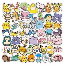50 Anime Pokémon Pocket Monster Chibi Cartoon Cute Stickers Decal Decorations picture